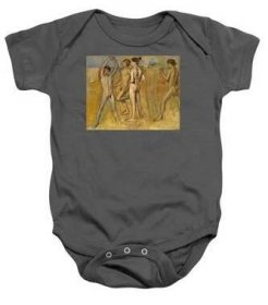 Young Spartan Girls Provoking Boys Baby Onesie