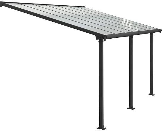 Palram - Canopia Olympia 3 x 4.3 Terrassenüberdachung Anthrazit klar