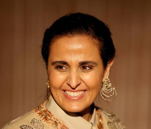 Qatar's Sheikha al-Mayassa pictured in a recent public event, marking Qatar's first official participation in the Venice Architecture Biennale in May.