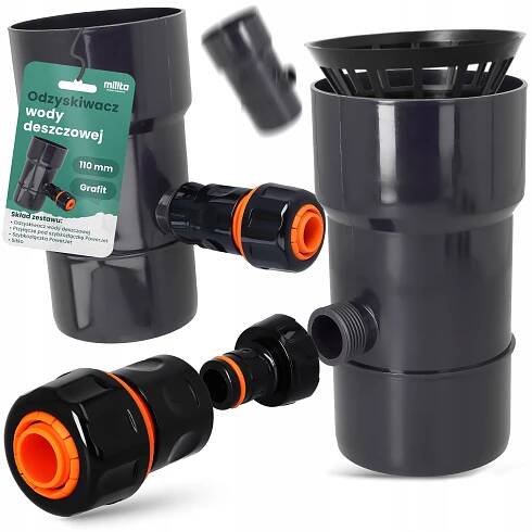 LAPAČ DEŠŤOVÉ VODY 110 MM SBĚRAČ DEŠŤOVÉ VODY REKUPERÁTOR OKAPŮ GRAF X5