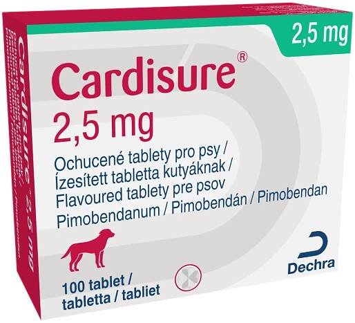 Cardisure 2,5mg ochutené tablety pre psy ⋆ CYMEDICA - partner pre veterinárnych lekárov