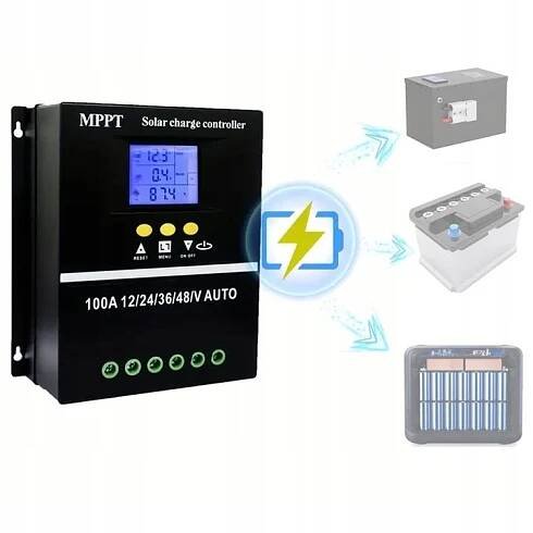 SOLÁRNÍ REGULÁTOR NABÍJENÍ12V/24V/36V/48V MPPT 100A