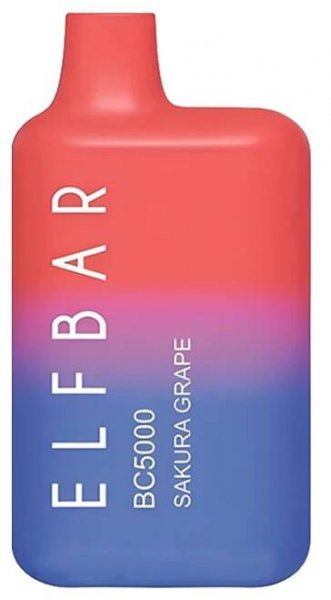 ELF BAR Jednorázový Vape BC 5000 Puffs # Sakura hrozny - Nejlevnější Špičkový Elektronická Cigareta S Dopravou Zdarma