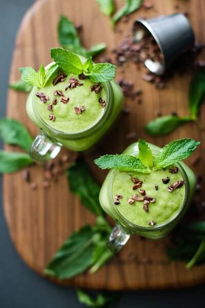 Minty Mango Chip Shamrock Shakes (Banana-Free)