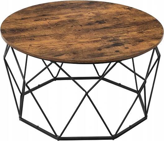 RUSTIKÁLNÍ VINTAGE KONFERENČNÍ STŮL 80 CM, ODNÍMATELNÁ DESKA