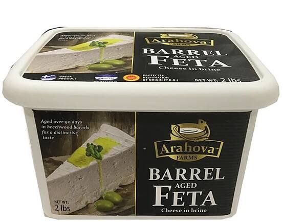 Arahova Barrel Aged Feta Cheese 2lb. Tub