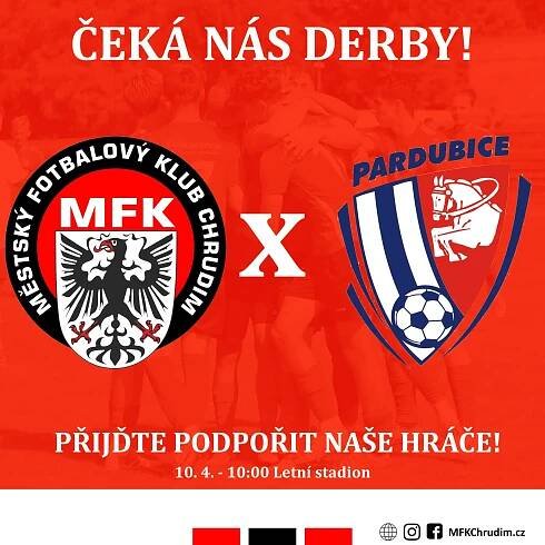 Derby Chrudim U19/ U17 x Pardubice již v neděli !!! | MFK Chrudim