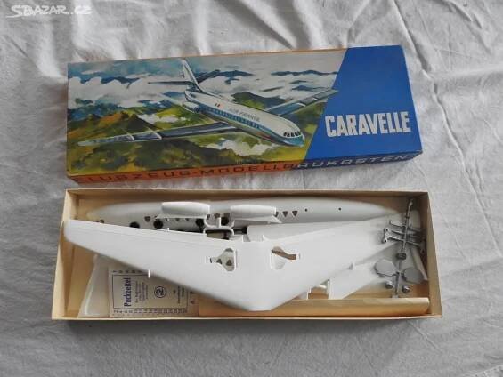 Retro model letadla Caravelle plasticart nové - Slaný - Bazar