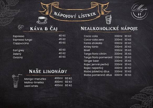 MAJA Napojovy listek