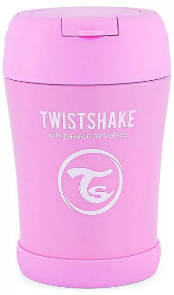 Twistshake Termoska na jídlo 350ml Pastelově růžová