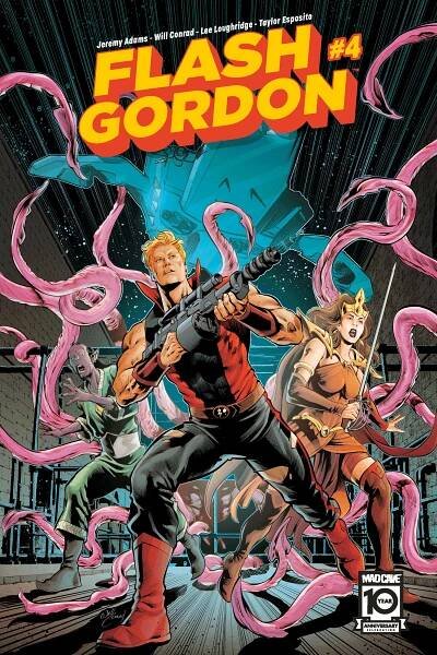Gif of three Flash Gordon comic books.