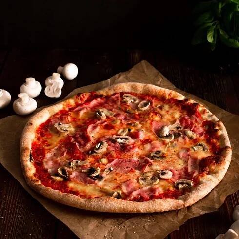Rozvoz pizzy Prosciutto Cotto e Funghi po Praze 3 Žižkov