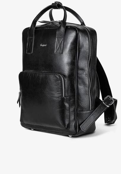 Bagind Kampus Sirius - kožený unisex batoh v elegantní černé