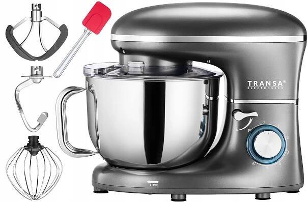 PLANETÁRNY KUCHYNSKÝ ROBOT MIXER GrayChef MISA 6L VYSOKÝ VÝKON 3000 W