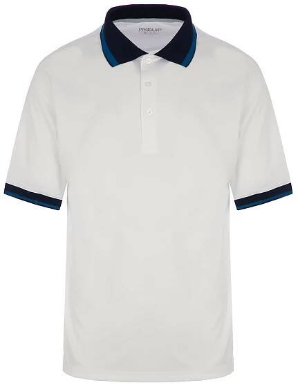 ProQuip CONTRAST COLLAR pánské golfové polo triko - bílá/modrá