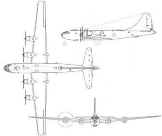 Soubor:Boeing B-29 Superfortress 3-view.svg – Wikipedie