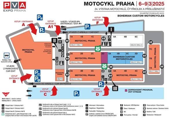 Plán výstaviště | Motocykl Praha