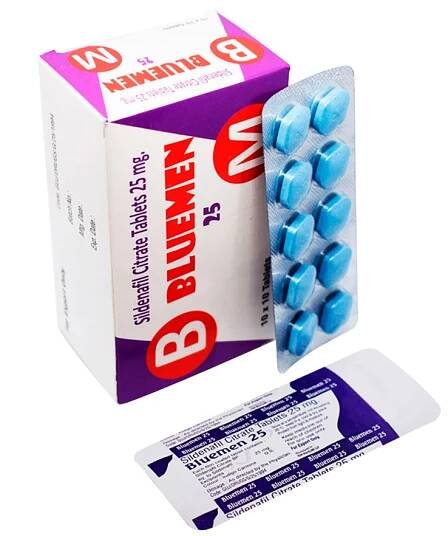Bluemen 25 (Sildenafil 25mg) Tablets