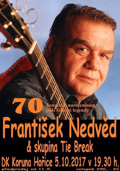 Začal předprodej vstupenek na koncert Františka Nedvěda: Hořice