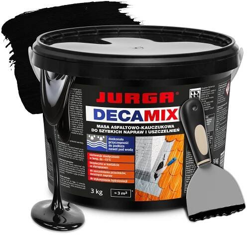DECAMIX pokrývačský tmel pro rychlé opravy BITUMENOVÝ JURGA 3 kg