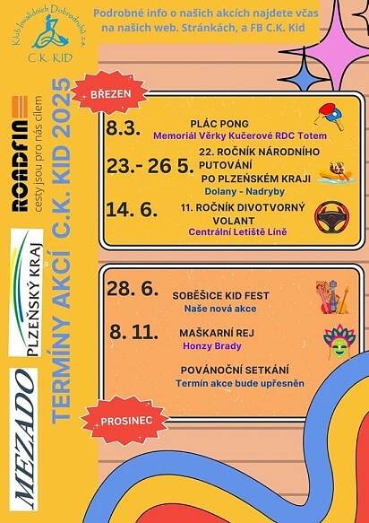 Právě si prohlížíte Plán akcí C.K. Kid 2025