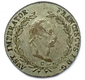 Stříbrný 20 Krejcar 1830 C – František I. (II.), Rakousko-Uhersko