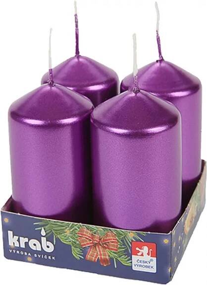 Krab Brno Adventní válec 60 x 80 mm metalická fialová