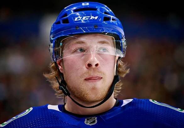 Brock Boeser Vancouver Canucks VS. Ottawa Senators Wallpaper