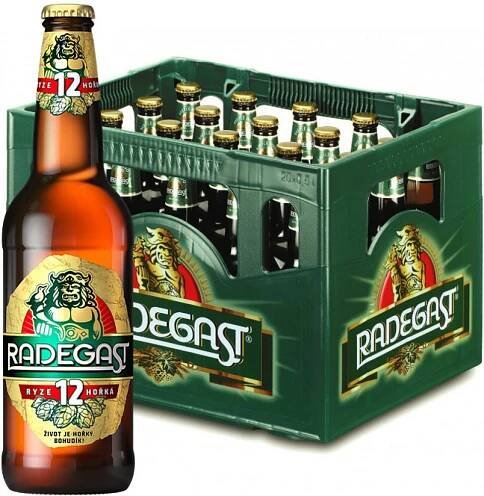 Radegast Ryze hořká 12, světlý ležák, 20x0,5l