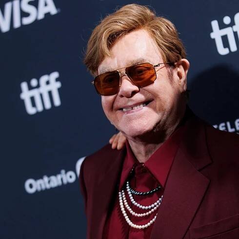 Elton John arrives at Toronto Film Festival after revealing ‘limited vision’