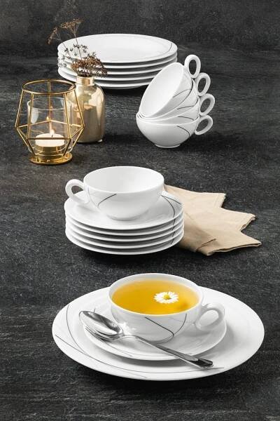 Jídelní souprava pro 6 osob (16dílná), Trio 71381 Highline, Porcelán Seltmann - Seltmann - TRIO 71381 Highline - TRIO, Porcelán