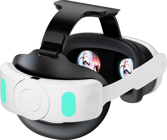 Nastavitelná čelenka HDeye pro Oculus Quest 3 s baterií 6000 mAh - bílá