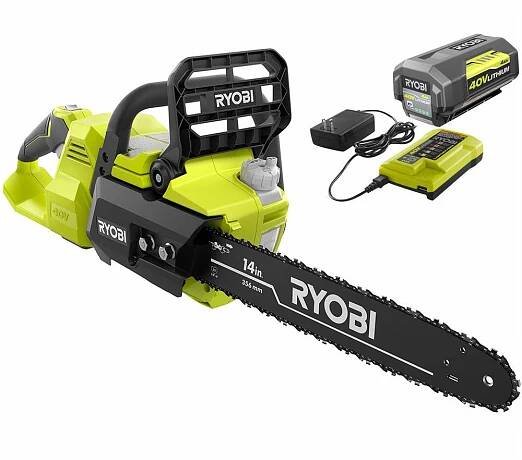 Ryobi 40V Brushless 14" Chainsaw w/Battery and Charger Included