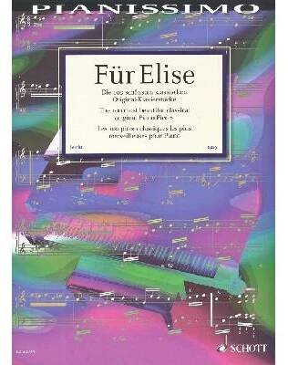 FÜR ELISE (Pro Elišku) - 100 nejkrásnějších snadných klasických originálních skladeb pro klavír