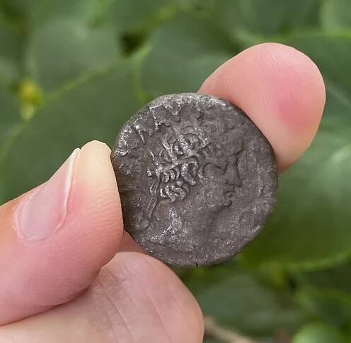 Roman coin image of Nero minted 65-66 AD 12-18 months before Paul's final arrest, NERO CAESAR AVG IMP