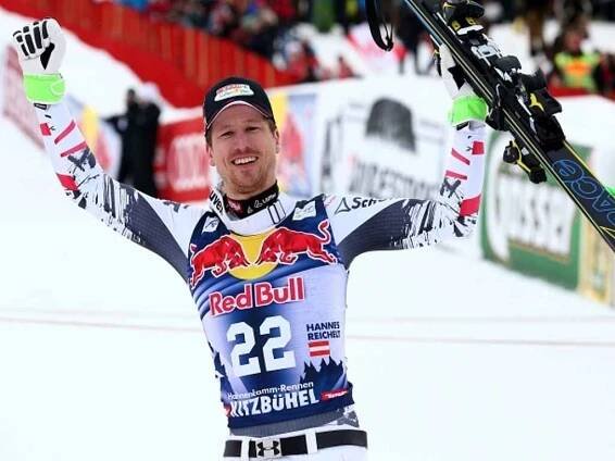 Hannes Reichelt vyhrál slavný sjezd SP v Kitzbühelu.