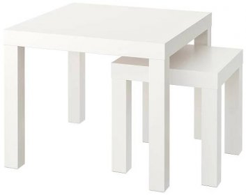 LACK sada stolků, sada 2 ks, bílá - IKEA