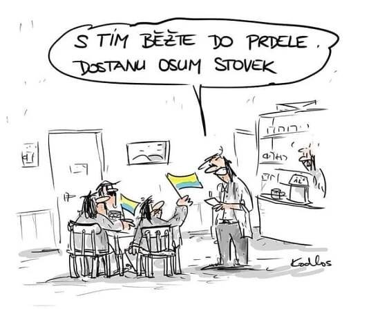 Kreslené vtipy — Ukrajinské mávátko.