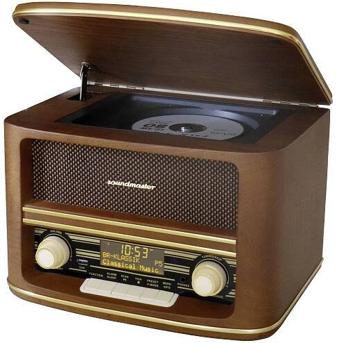 soundmaster NR961 NR961 stolní rádio, DAB+, FM, AUX, USB, CD, Bluetooth, vč. dálkového ovládání, hnědá