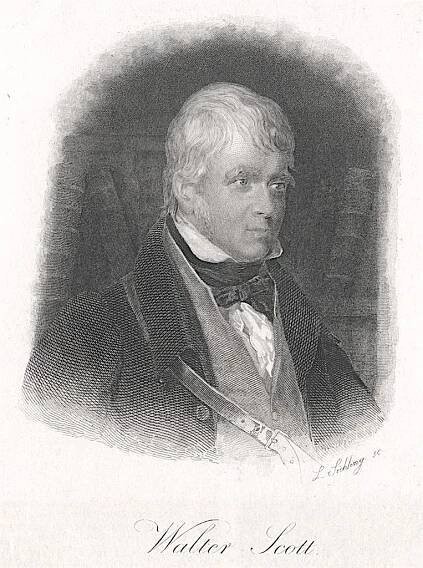Walter Scott, oceloryt, 1860 - Stará a dekorativní grafika