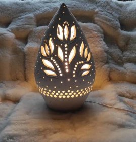 Keramická lampa - ruční práce originál  - Zařízení pro dům a zahradu