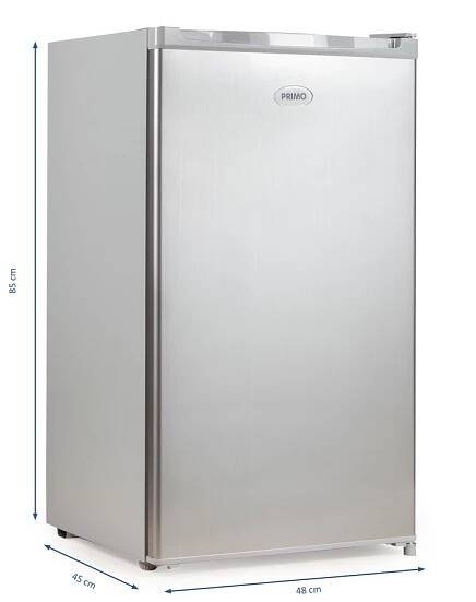 Lednice bez mrazáku - stříbrná - PRIMO PR122FR | PRIMO - Selles.cz