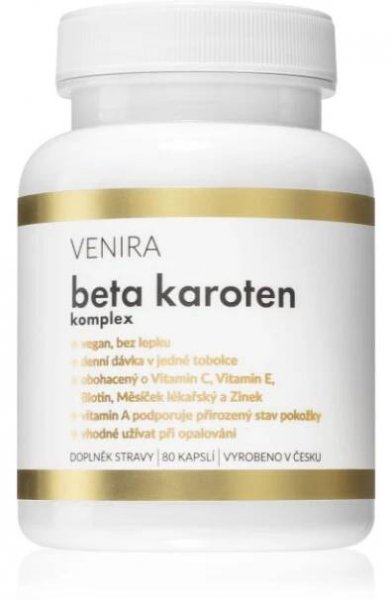 Venira Beta karoten komplex kapsle s betakarotenem