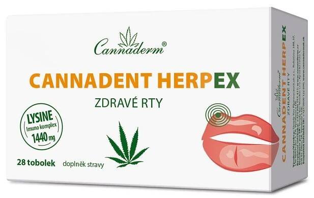 Cannaderm Cannadent HerpEX zdravé rty 28 tobolek