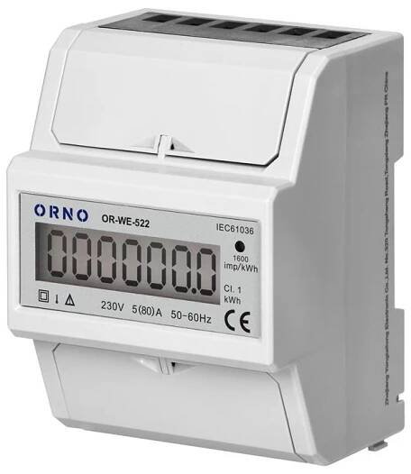 Jednofázový elektroměr Orno OR-WE-522