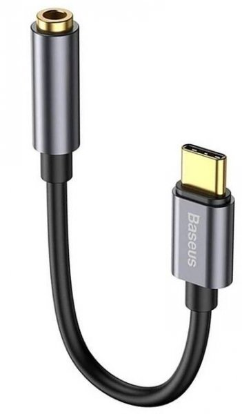 Baseus CATL54-0G Kabelová Redukce z USB-C na 3.5mm Audio Jack L54 (female) Deep Grey