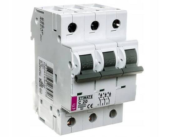 Jistič ETIMAT 6 3p C20 6kA ETI 002145517