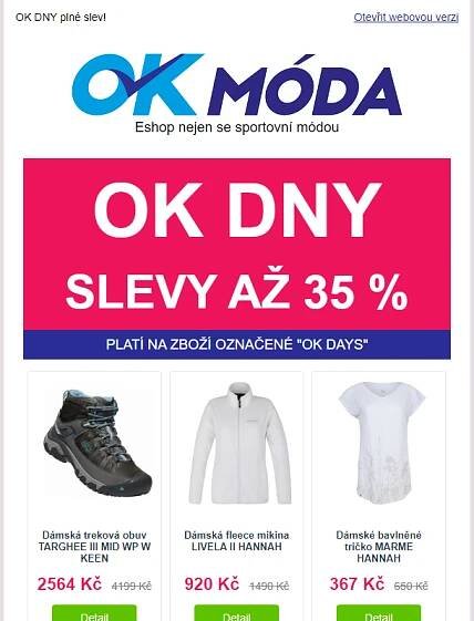 Využijte slevy až 35 % s OK DNY __
