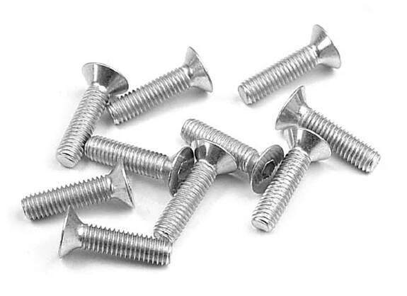 HEX SCREW SFH M3x12 - SILVER (10)