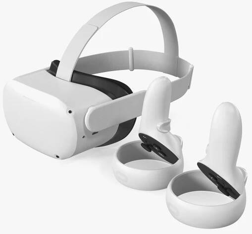 3D Oculus Quest 2 Standalone VR Headset with Controllers